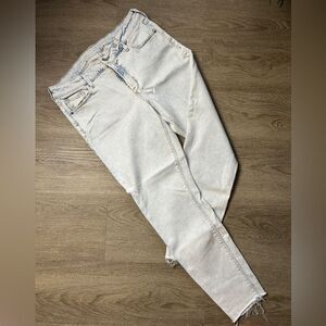 OLD NAVY | Rockstar Super Skinny Raw Hem Stone Washed Jeans Size 10